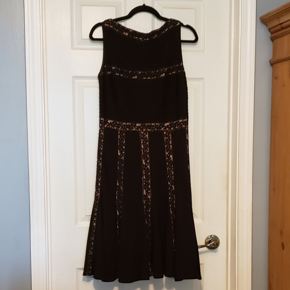 Gorgeous Black and Nude Tadashi Shoji Dress